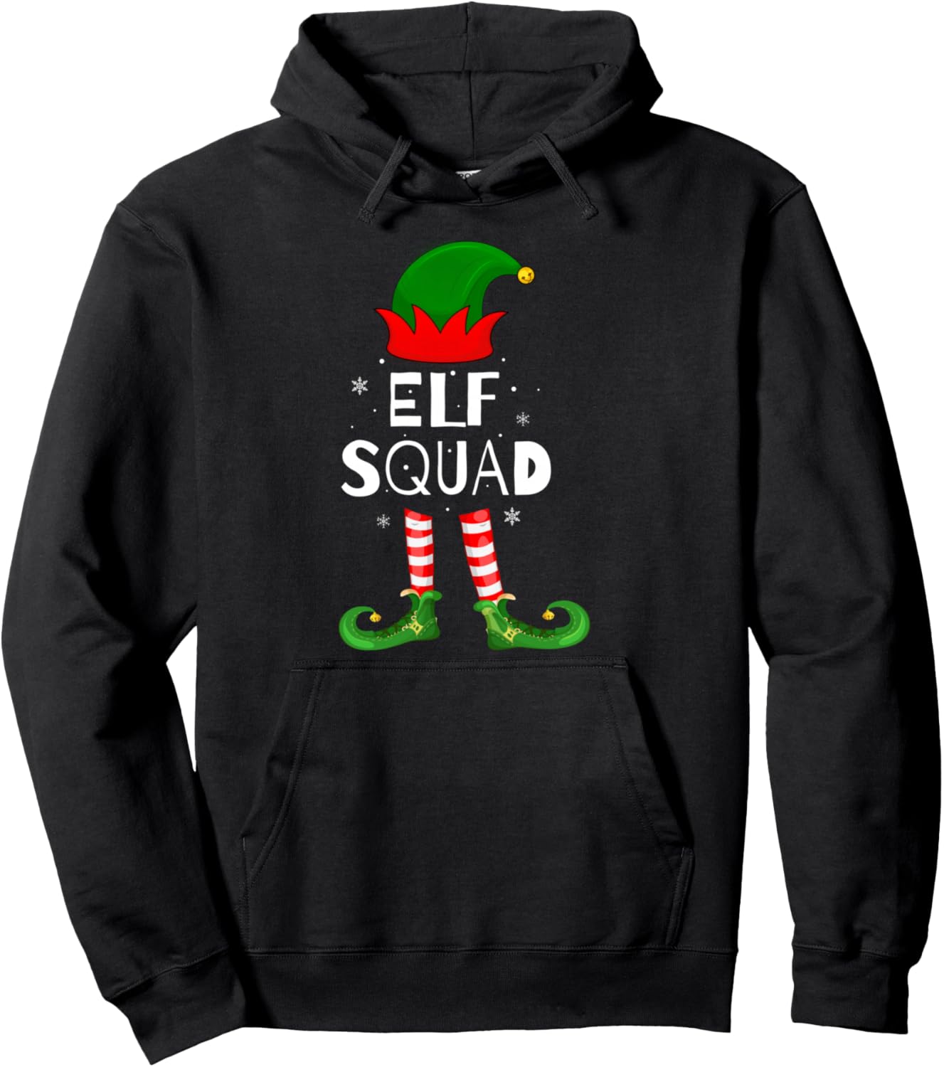 Elf Squad Christmas Family Matching Pajama Elf Xmas Pullover Hoodie