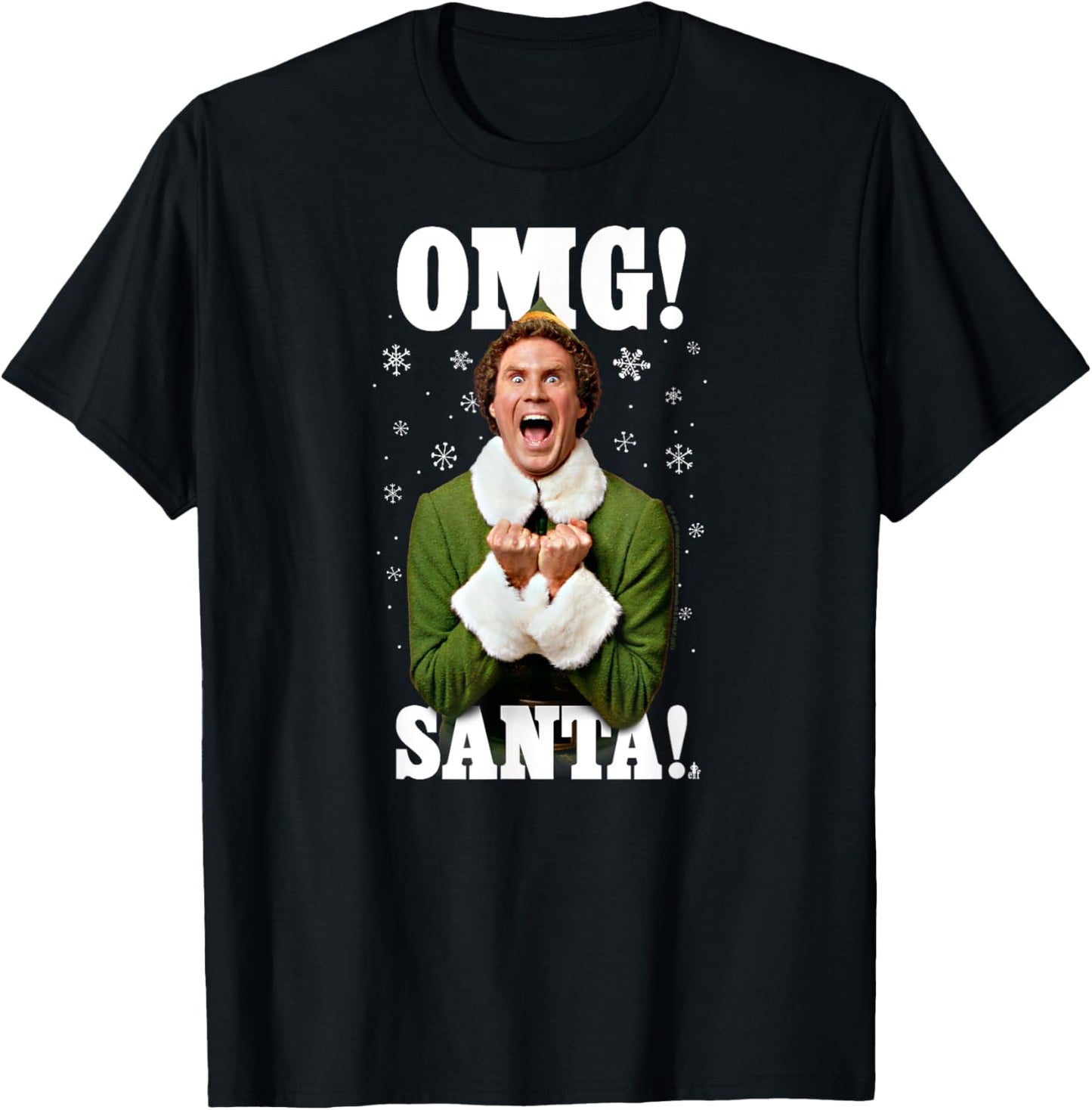 Elf OMG Santa Buddy the Elf Funny Christmas T-Shirt