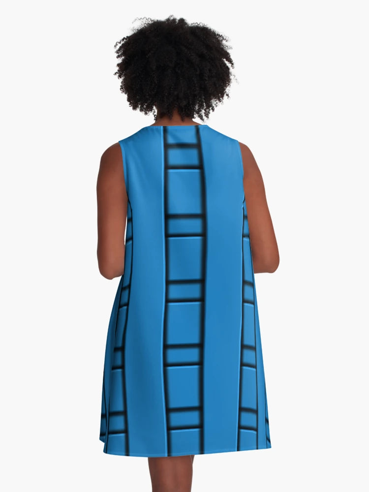3D Blue Geometric Abstract Pattern