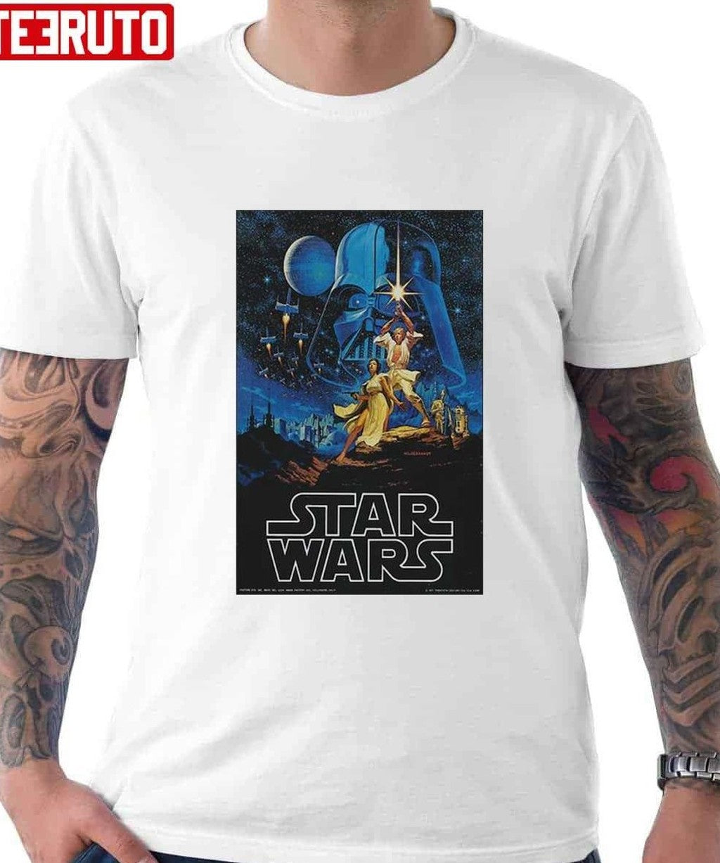 1977 Star Wars Movie Poster New Cotton T-Shirt