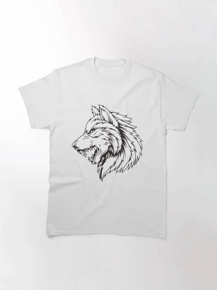 3D Angry Growling Grey Wolf