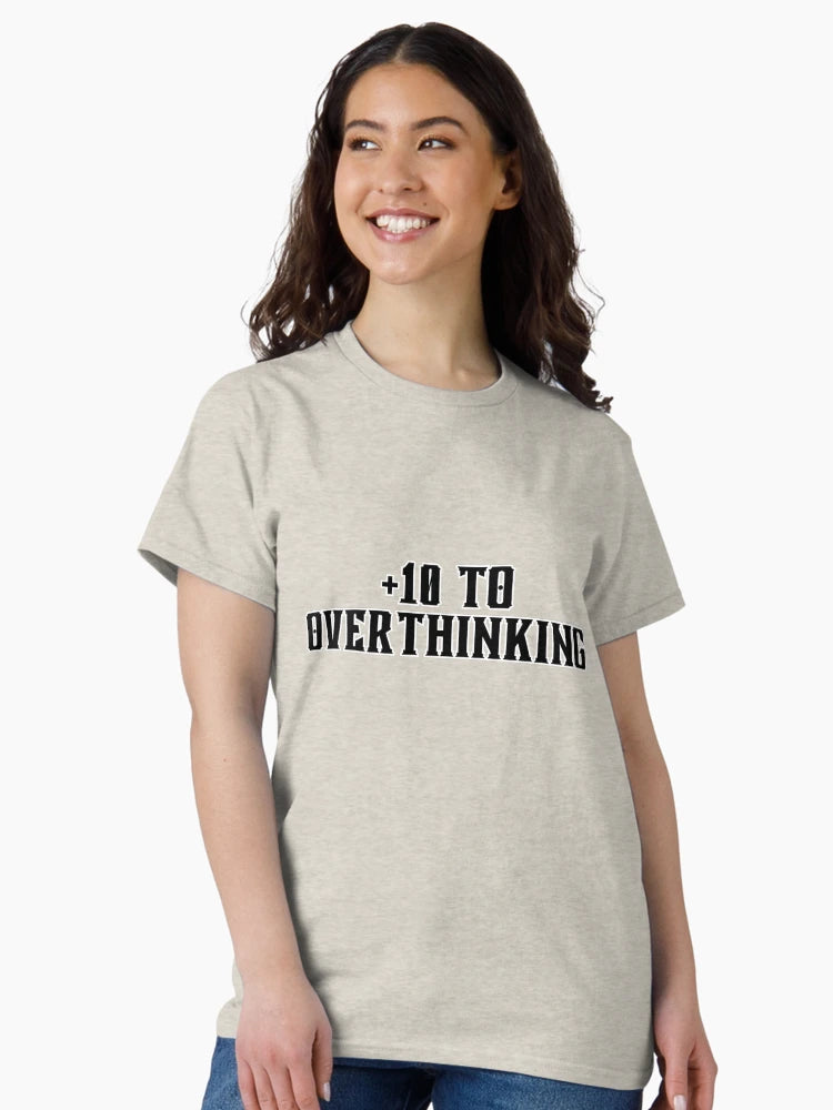 +10 to Overthinking - Funny RPG Stat Block Shirt for Tabletop Nerds and Overthinkers