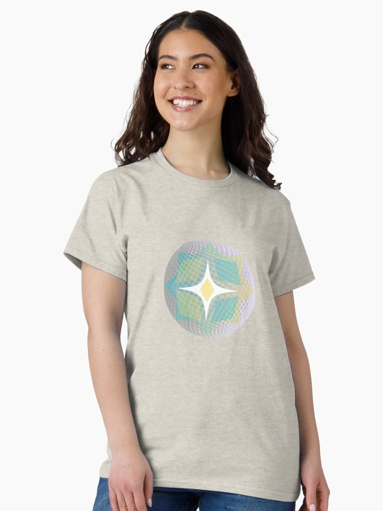 3D Polka Green Grey Yellow