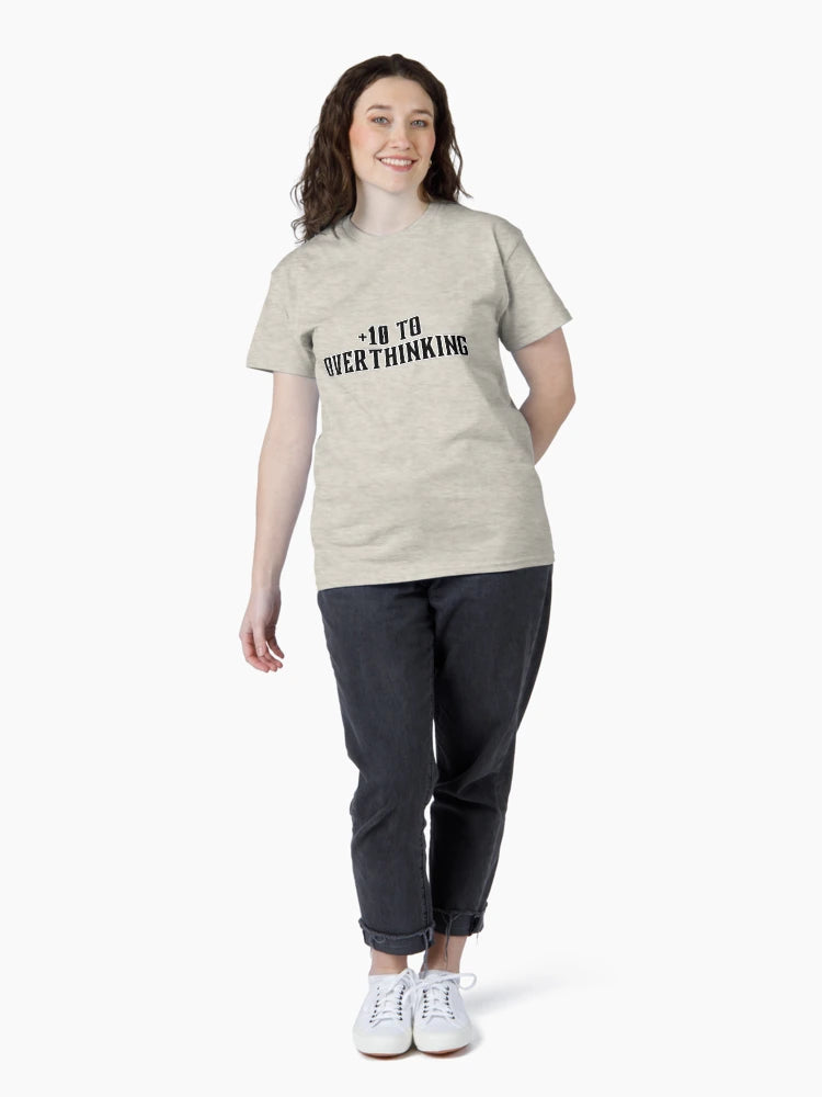+10 to Overthinking - Funny RPG Stat Block Shirt for Tabletop Nerds and Overthinkers