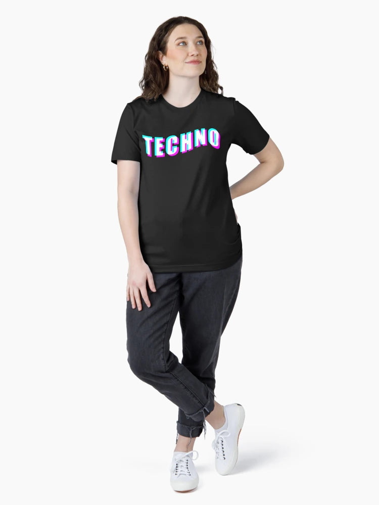 3D Glitched Text - TECHNO