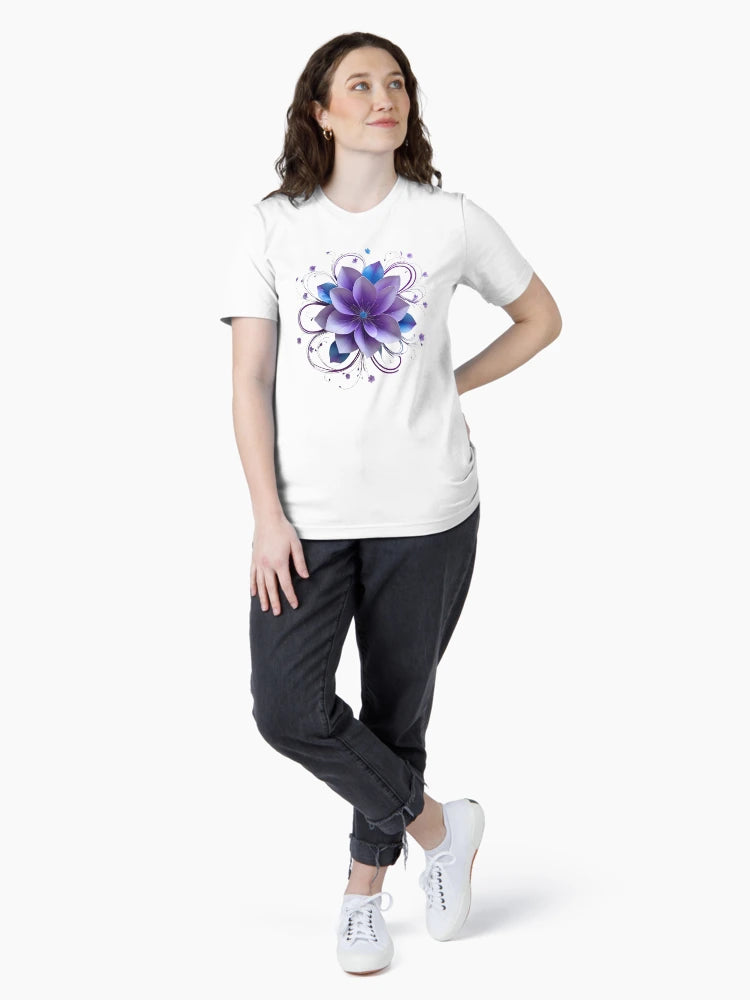 3D blooming purple flower