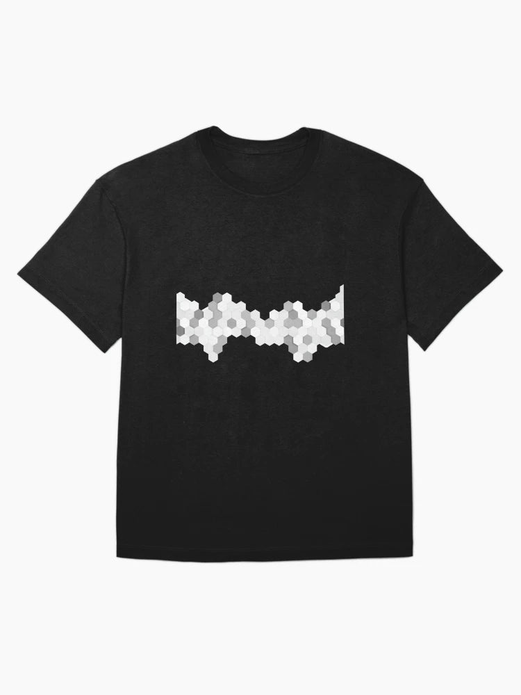 3d hexagonal black+white background