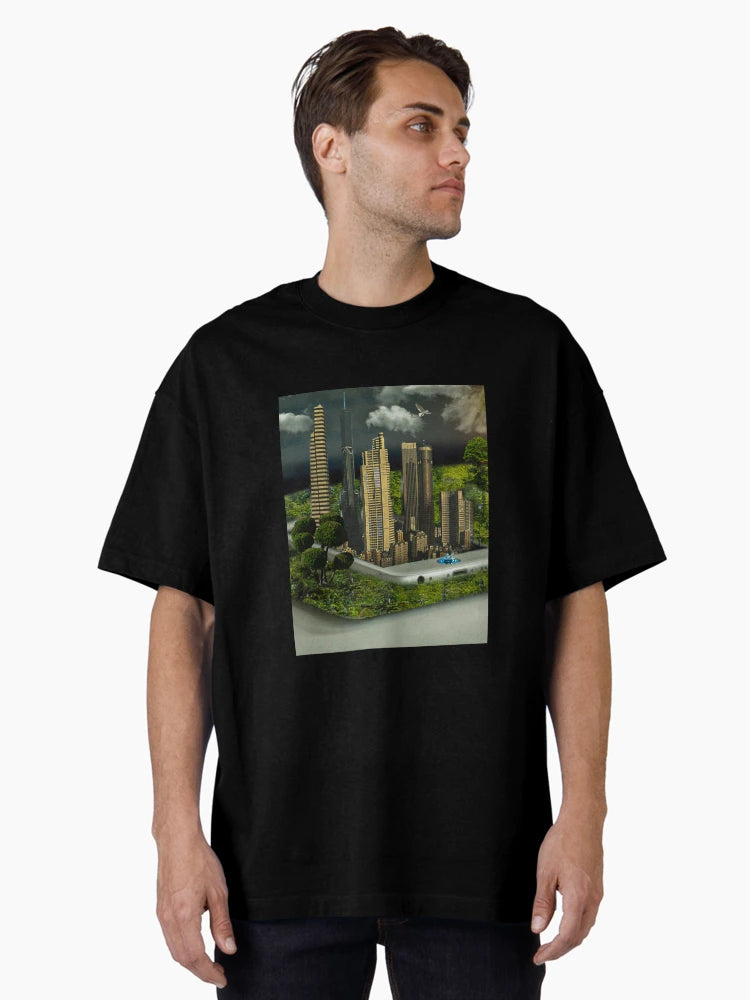3D Green City Phone Photo Manipulation