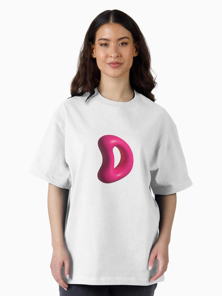 3D Pink Jelly Letter D – Glossy Bubble Alphabet Art