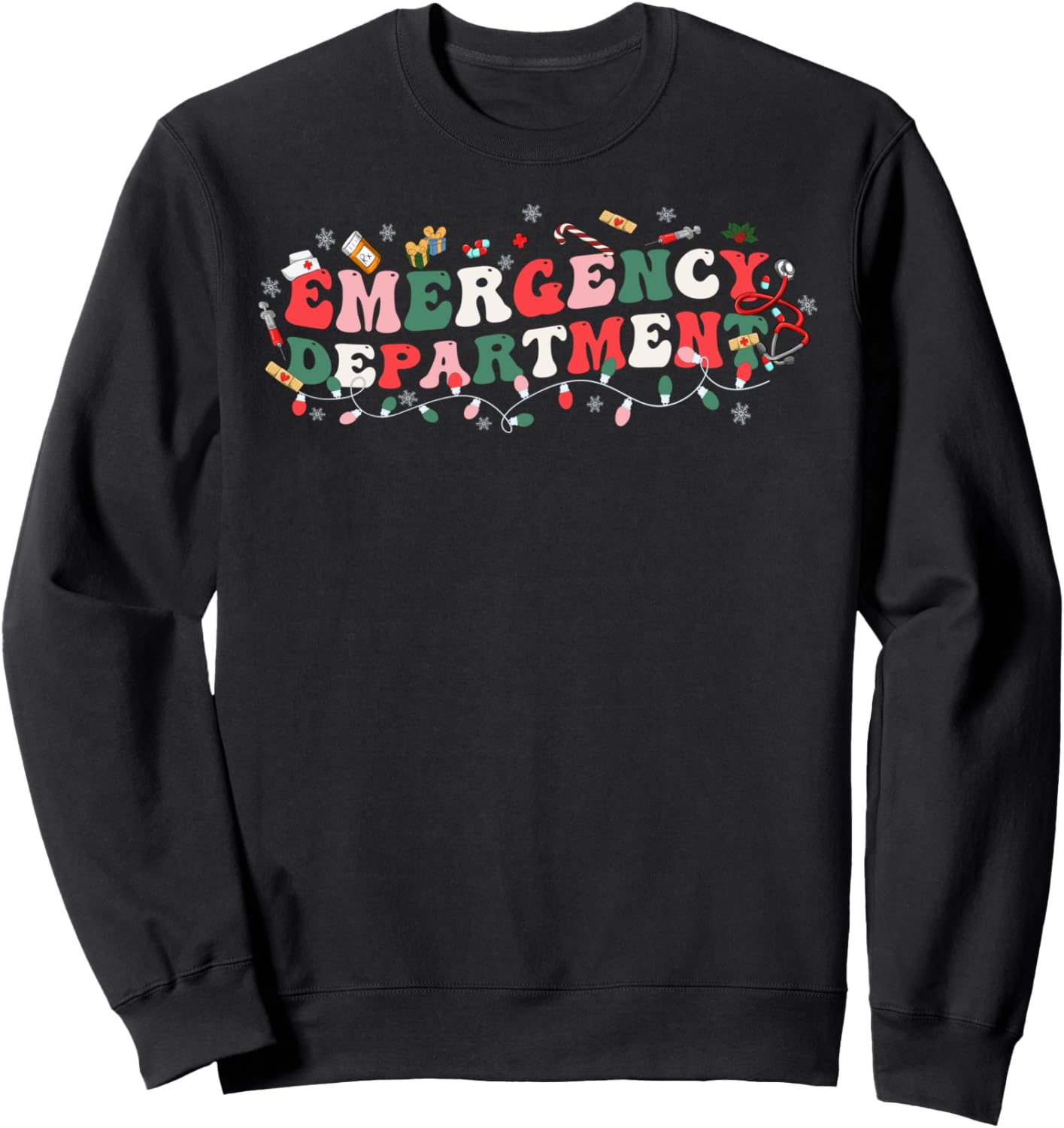 Emergency Department ER Nurse Christmas Ed Nurse Tech Sweatshirt
