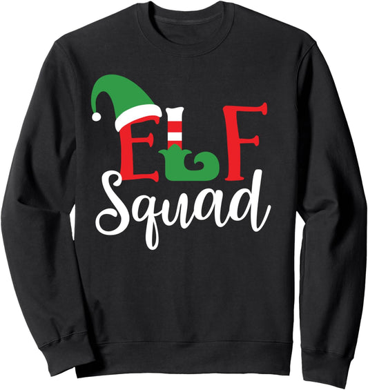 Elf Squad Funny Christmas Matching Top Sweatshirt