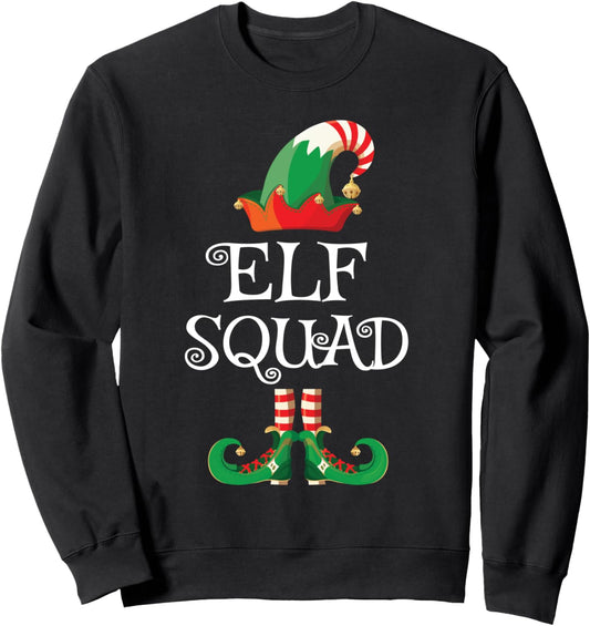 Elf Squad Shirt Funny Family Matching Christmas Sweatshirt