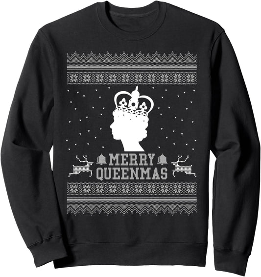 Elizabeth Queen Of England Merry Queenmas Funny Christmas Sweatshirt