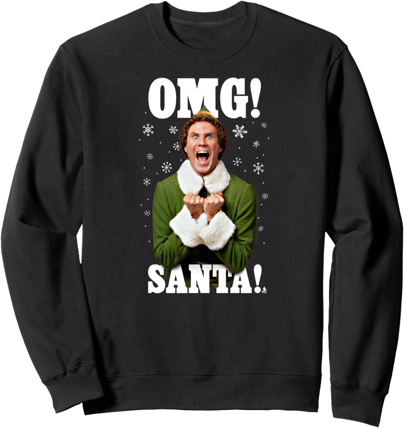 Elf OMG Santa Buddy the Elf Funny Christmas Sweatshirt