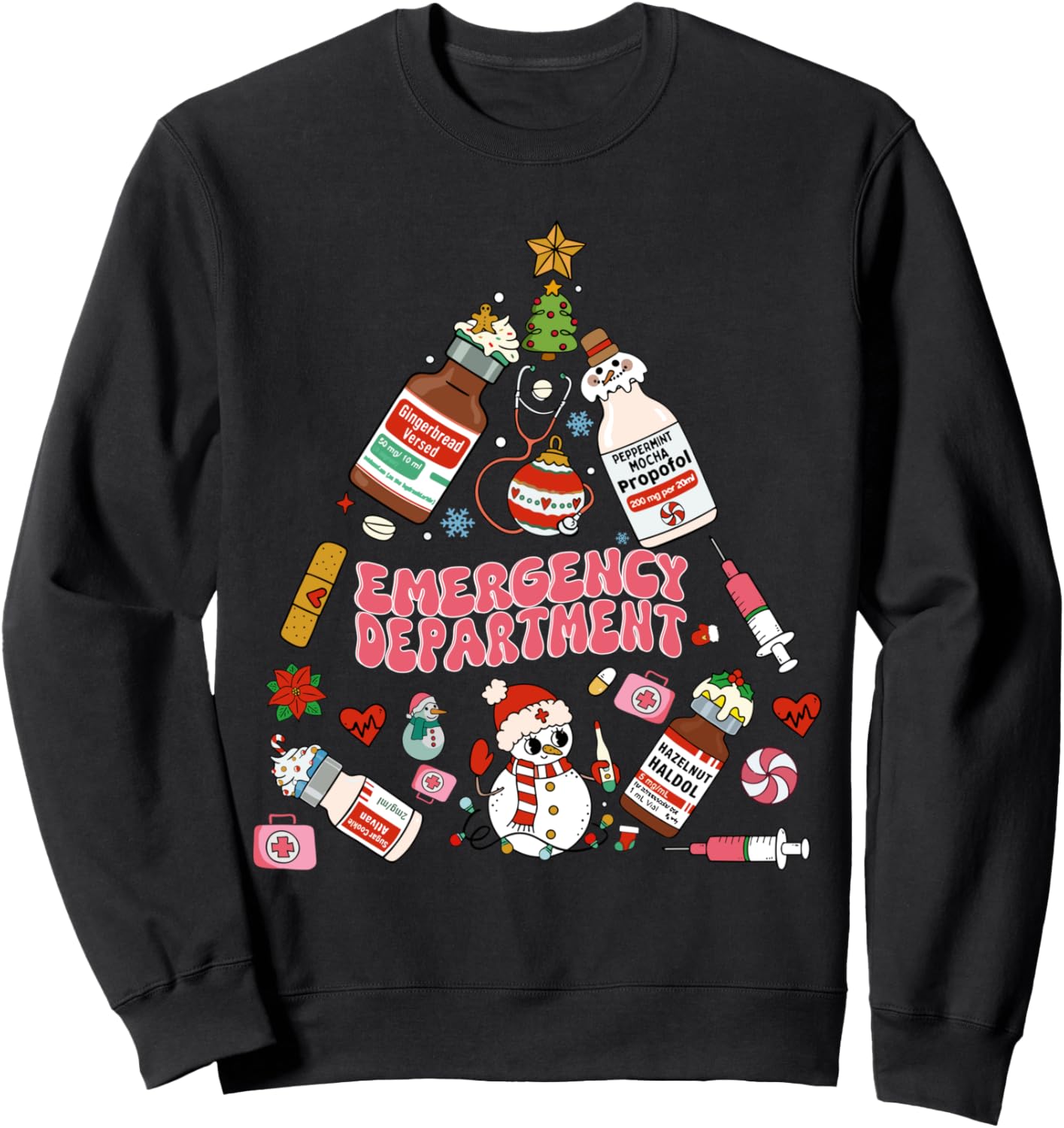 Emergency Department Christmas ER Nurse Ed Nurse Tech Xmas Sweatshirt