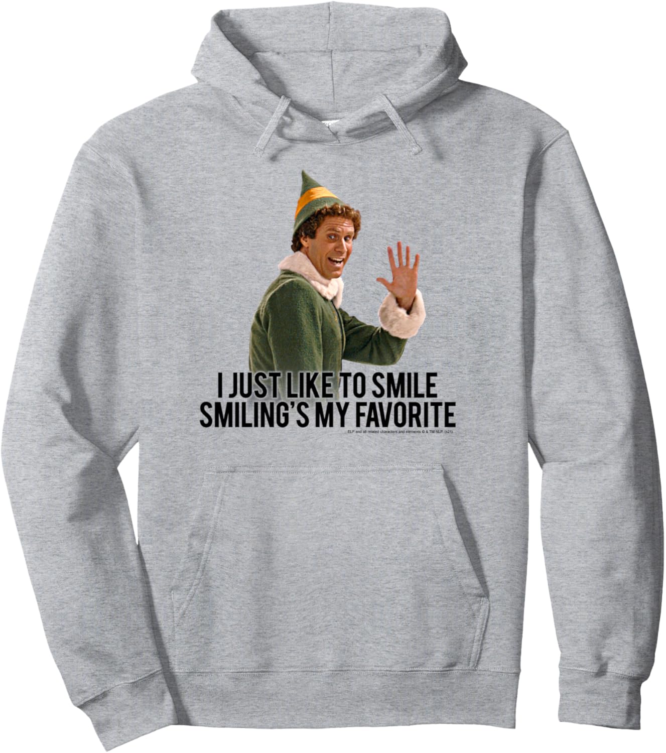 Elf I Just Like to Smile Buddy Pullover Hoodie