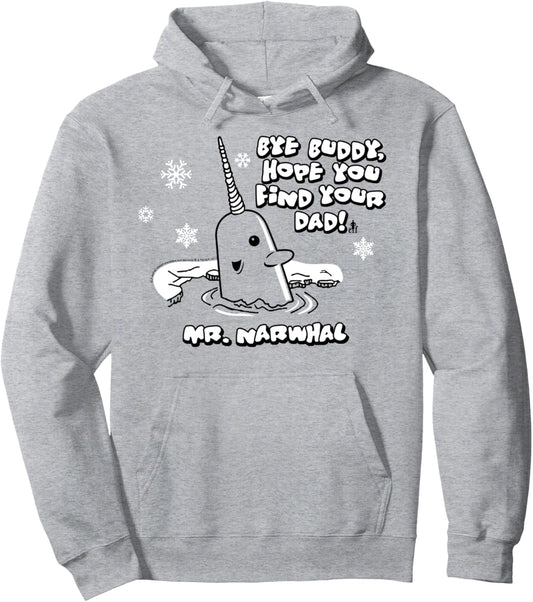 Elf Mr. Narwhal Bye Buddy Funny Christmas Pullover Hoodie