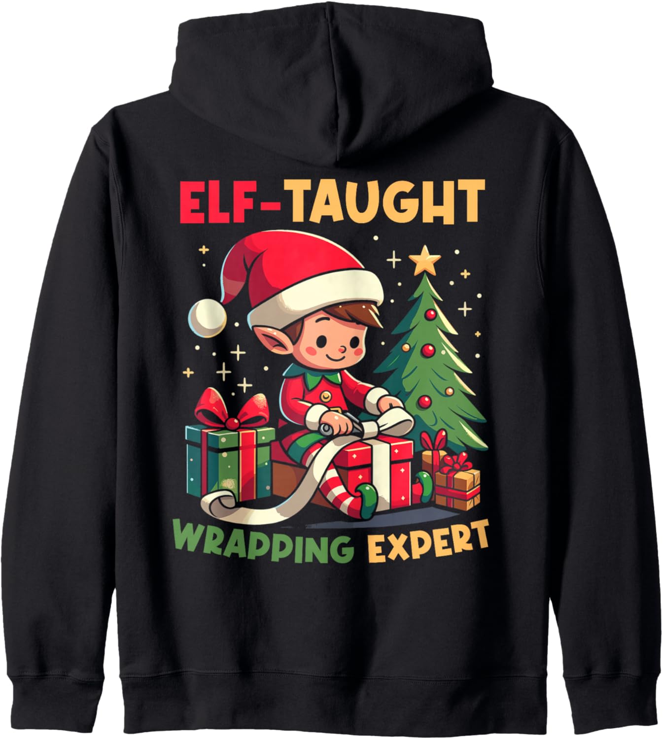 Elf-Taught Wrapping Expert Christmas Santa Xmas Family Zip Hoodie