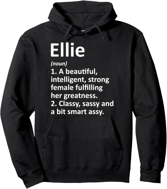 ELLIE Definition Personalized Name Funny Christmas Gift Pullover Hoodie