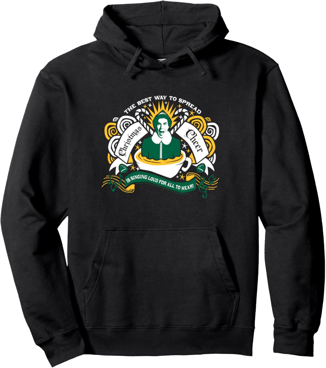Elf Buddy The Best Way To Spread Christmas Cheer Pullover Hoodie