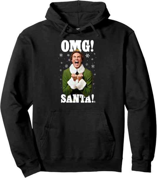 Elf OMG Santa Buddy the Elf Funny Christmas Pullover Hoodie
