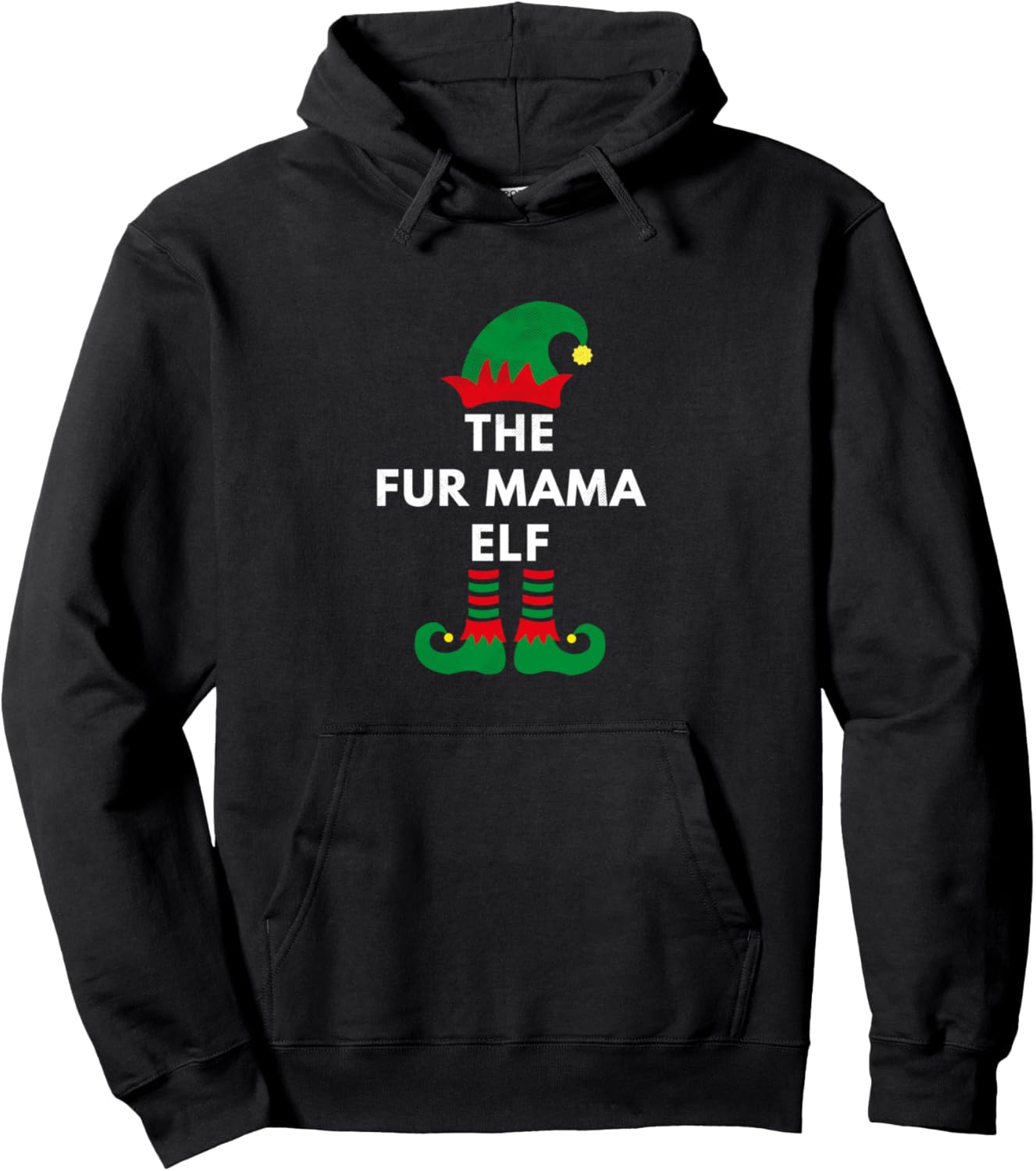 Elves Christmas Santa The Fur Mama Elf Matching Family Pullover Hoodie