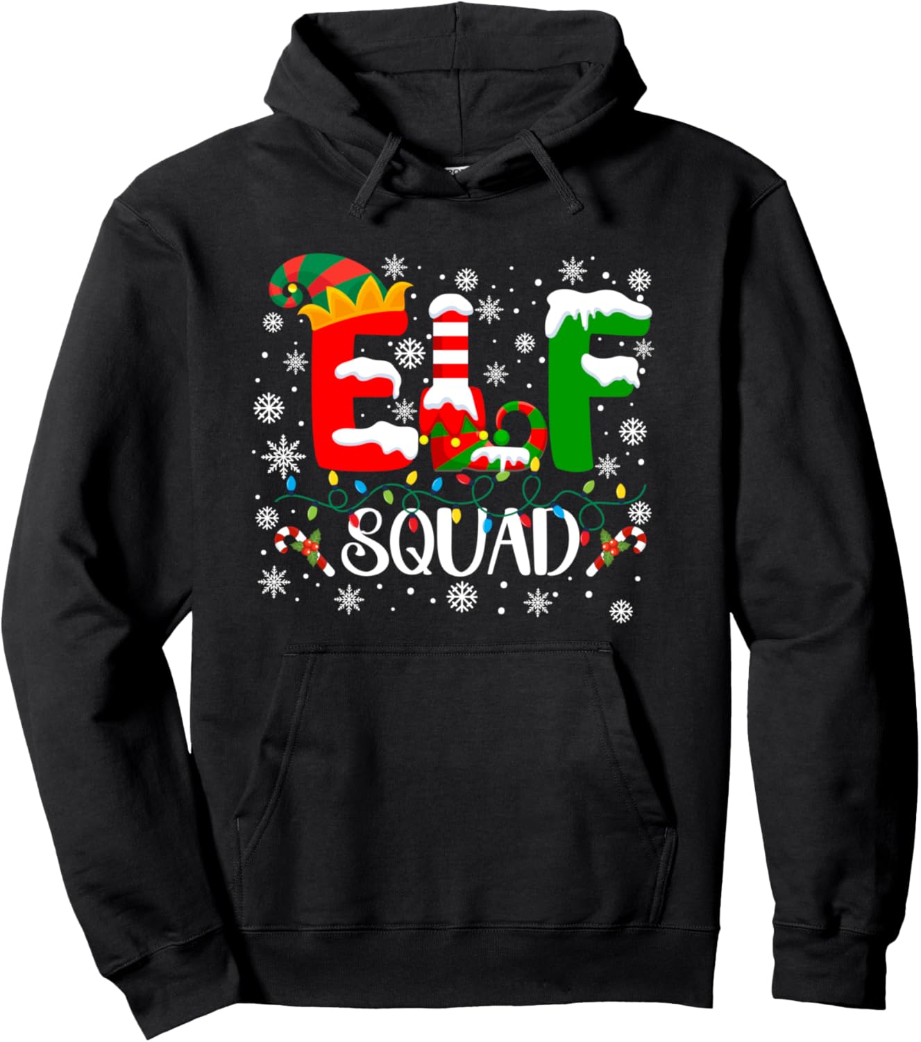 Elf Squad Christmas Family Matching Pajamas Kids Funny Xmas Pullover Hoodie