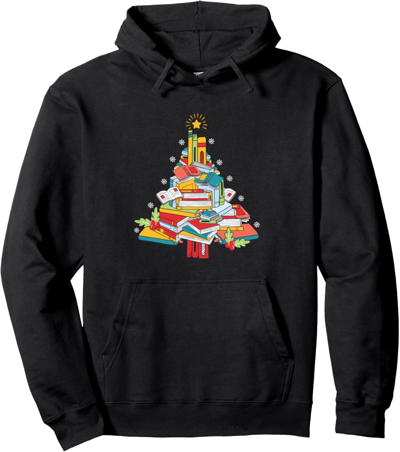 Teacher Book Christmas Tree Book lover Xmas Pullover Hoodie