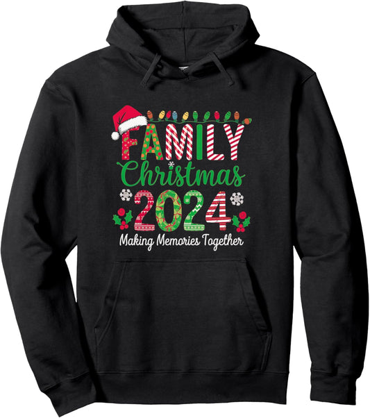 2024 Family Christmas Matching Outfit Santa Squad Xmas Group Pullover Hoodie