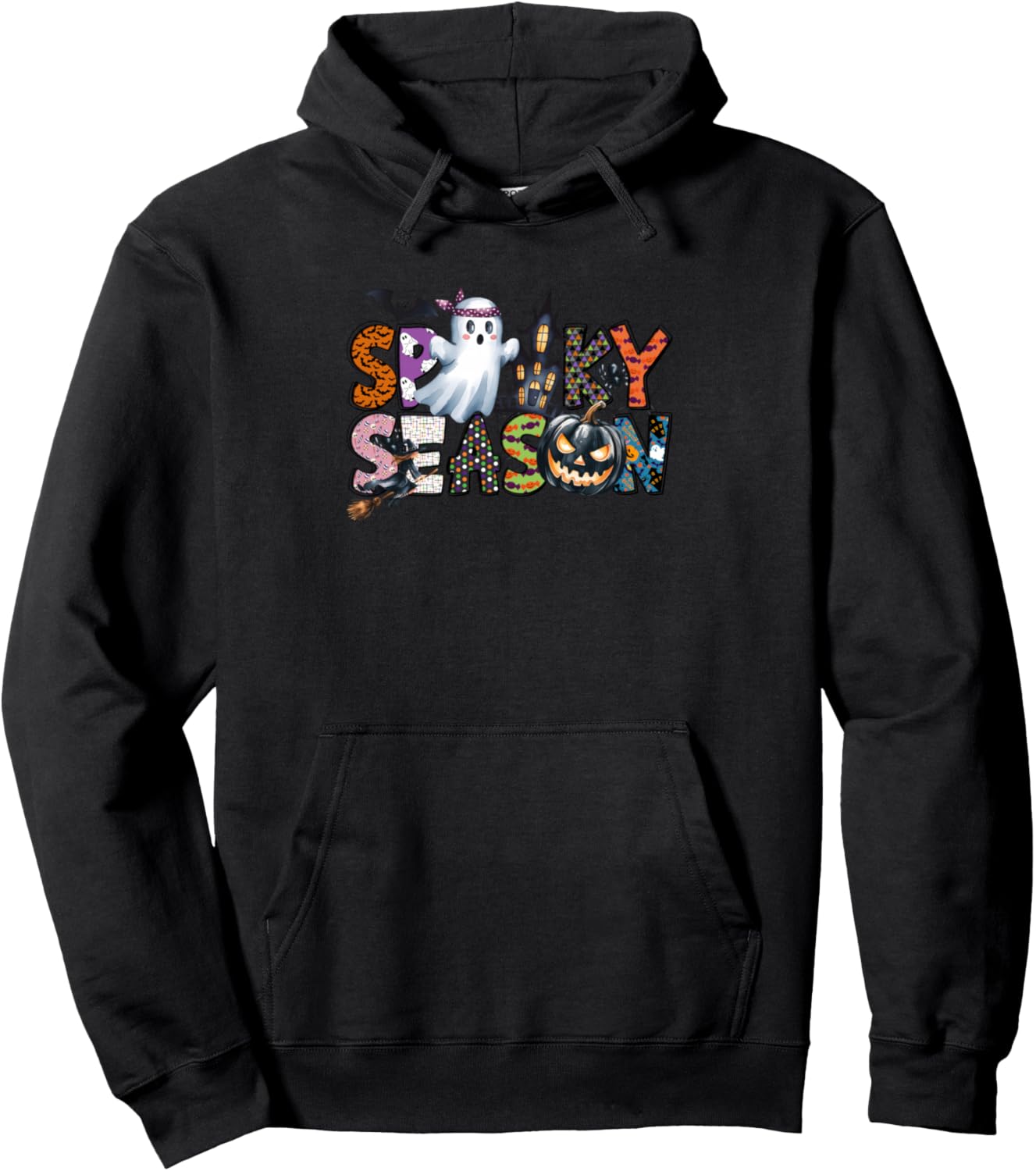 Embrace The Spooky Season With Ghosts Pullover Hoodie