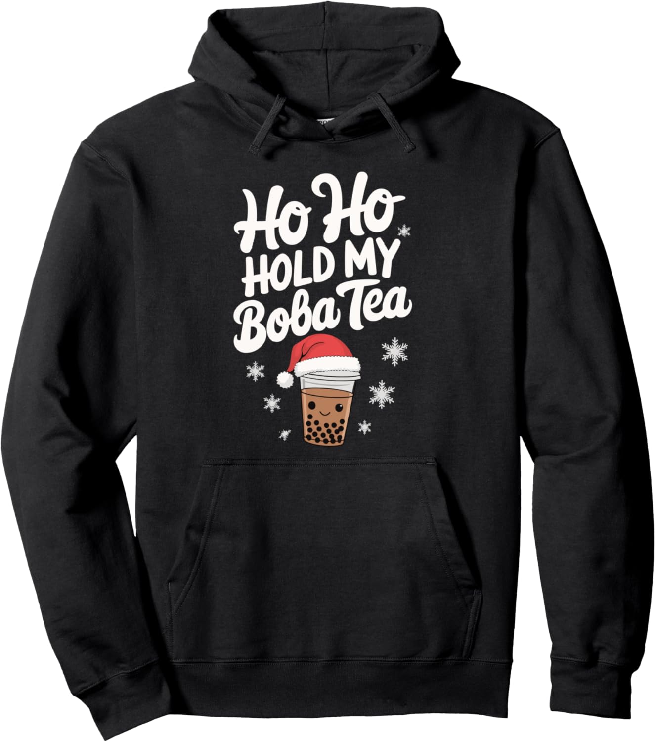 Ho Ho Hold My Boba Tea Xmas Pullover Hoodie