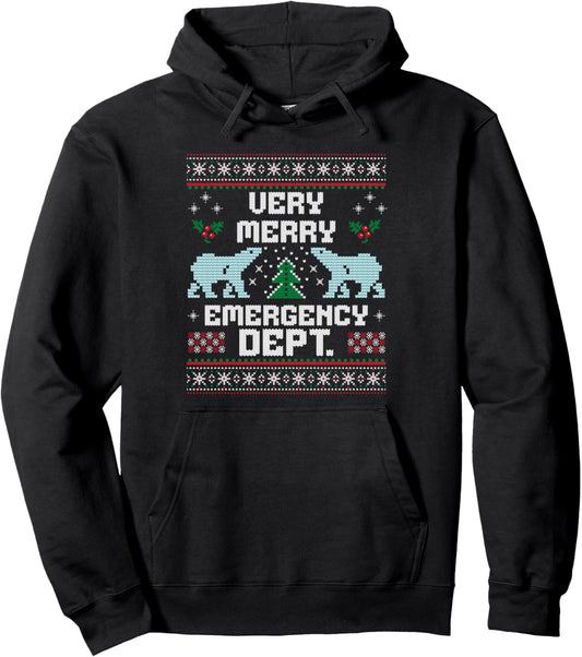 Emergency Department Christmas Healthcare Ugly Sweater Xmas Pullover Hoodie