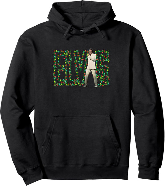 Elvis Presley Official Elvis Christmas Lights Pullover Hoodie