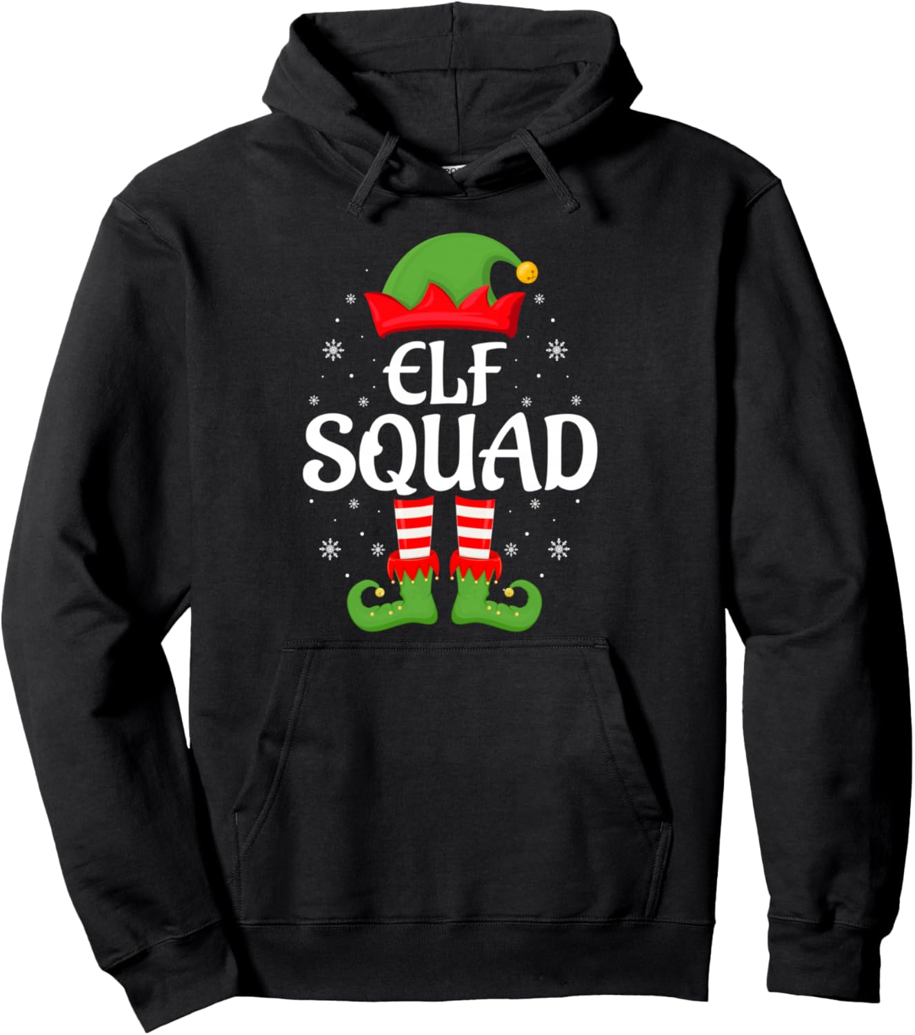 Elf Squad Christmas Pajamas Matching Family Group Elf Xmas Pullover Hoodie