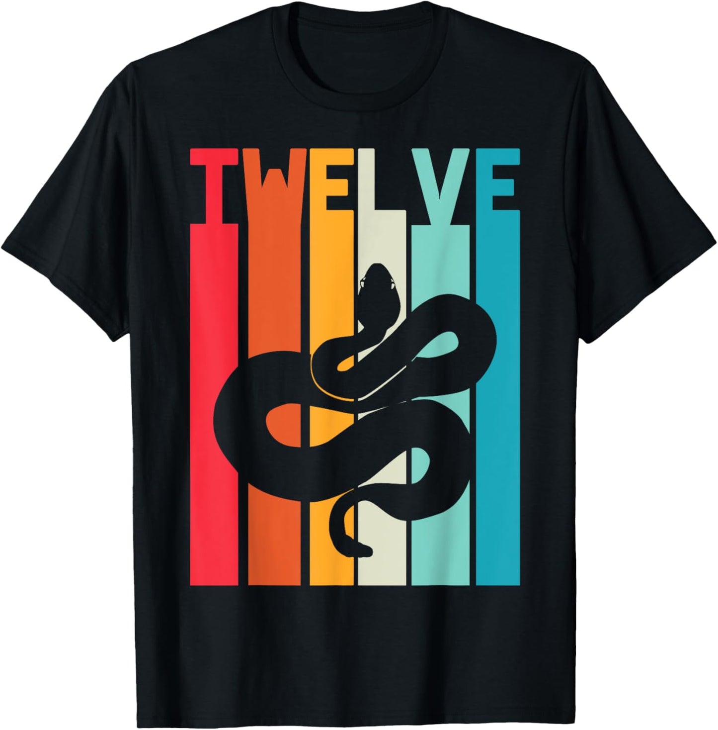 12th Birthday Vintage Snake Lover Pet Reptile 12 Years Old T-Shirt