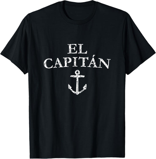 El Capitan Captain Anchor Boat &amp; Sail T-Shirt
