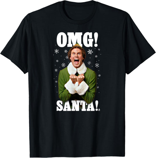 Elf OMG Santa Buddy the Elf Funny Christmas T-Shirt