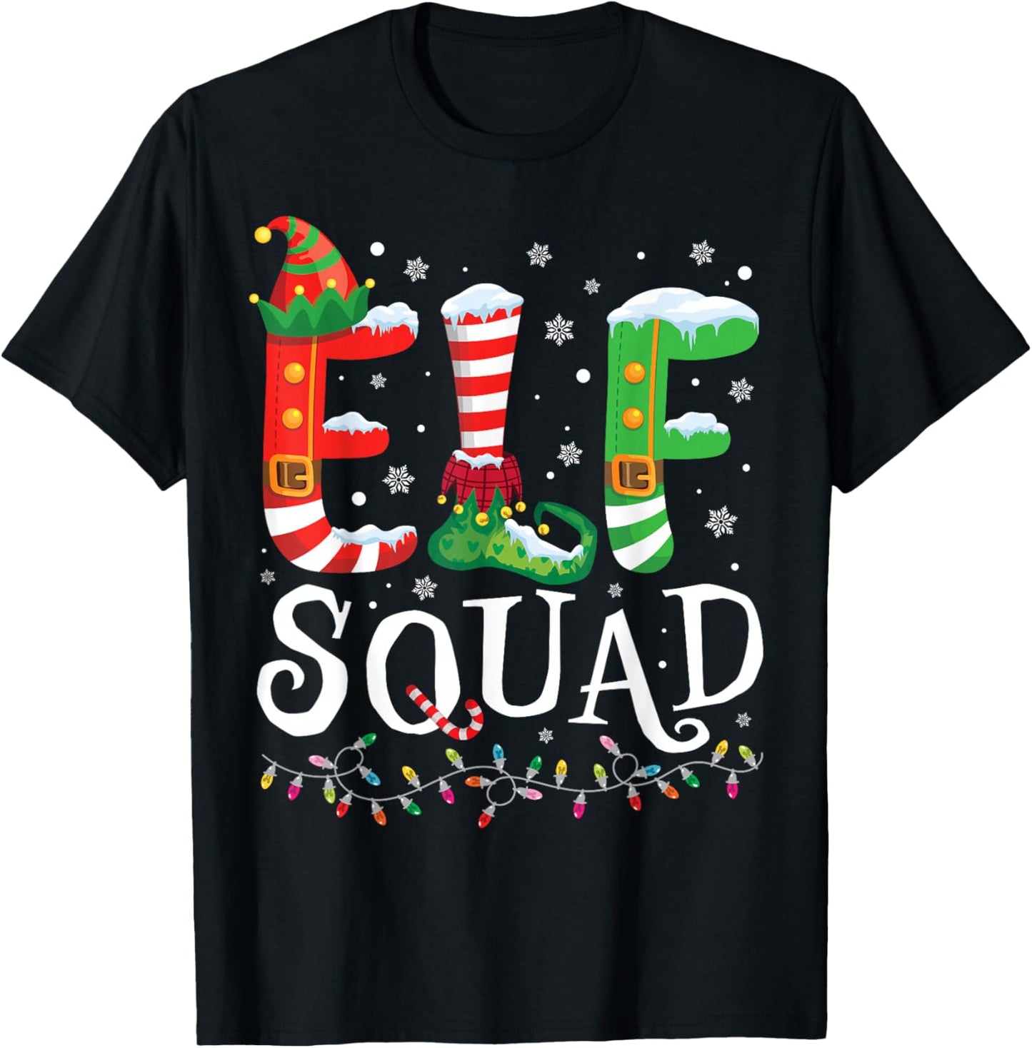 Elf Squad Funny Christmas Family Pajamas T-Shirt