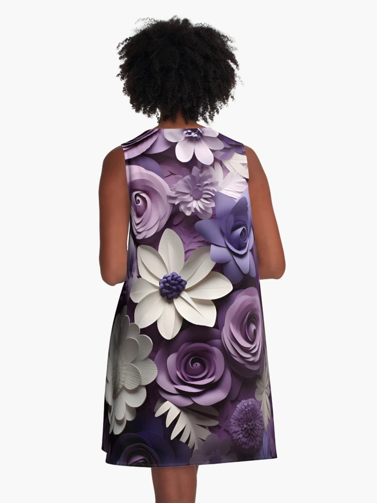 3D violet flowers
