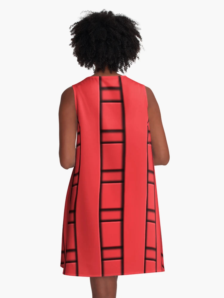 3D Red Geometric Abstract Pattern