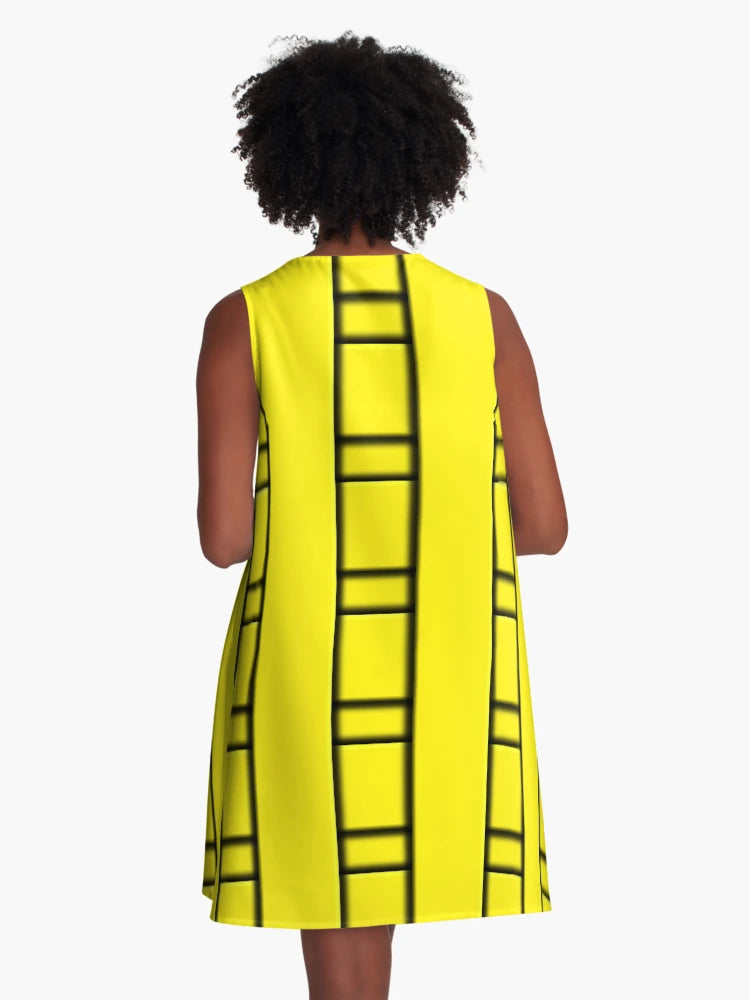 3D Yellow Geometric Abstract Pattern