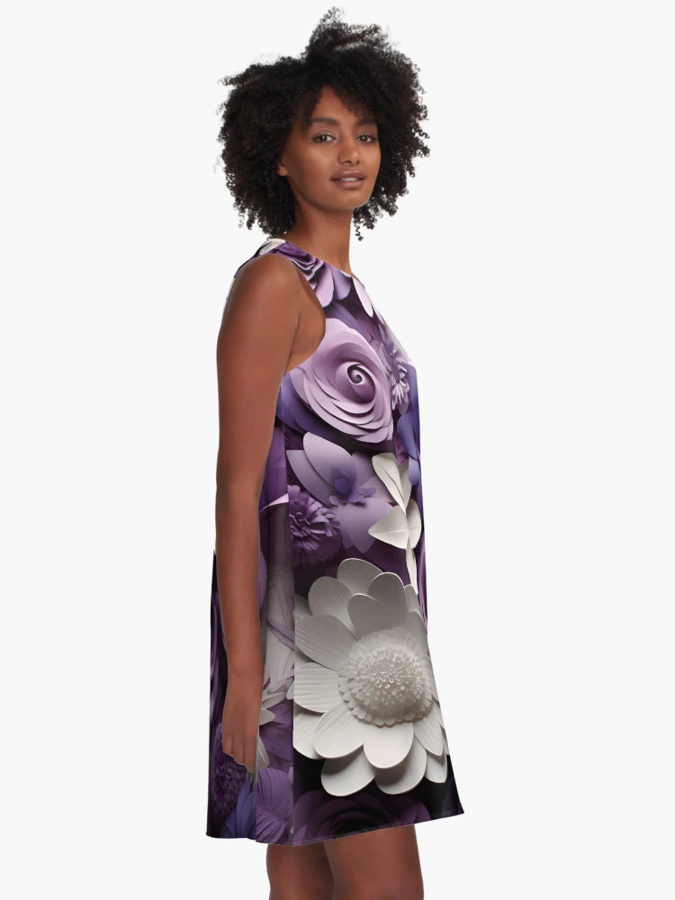 3D violet flowers