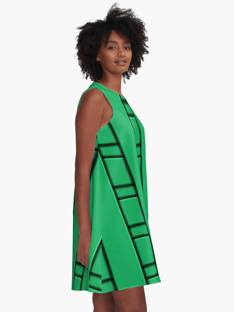 3D Green Geometric Abstract Pattern