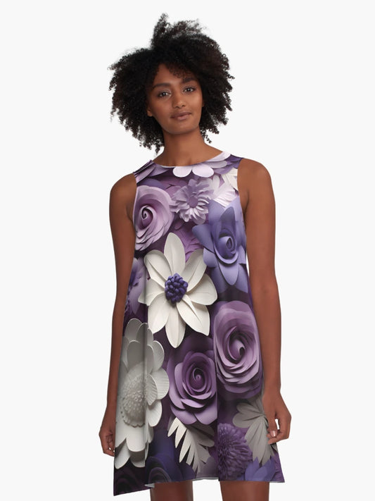 3D violet flowers