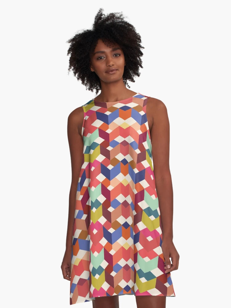 3D Chevron Cube Pattern