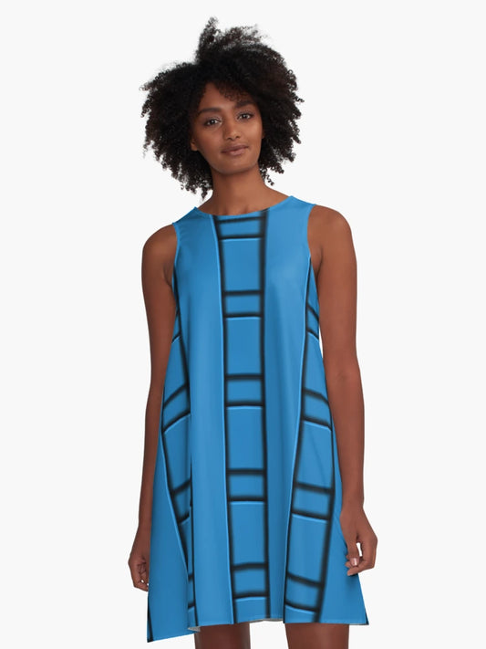 3D Blue Geometric Abstract Pattern