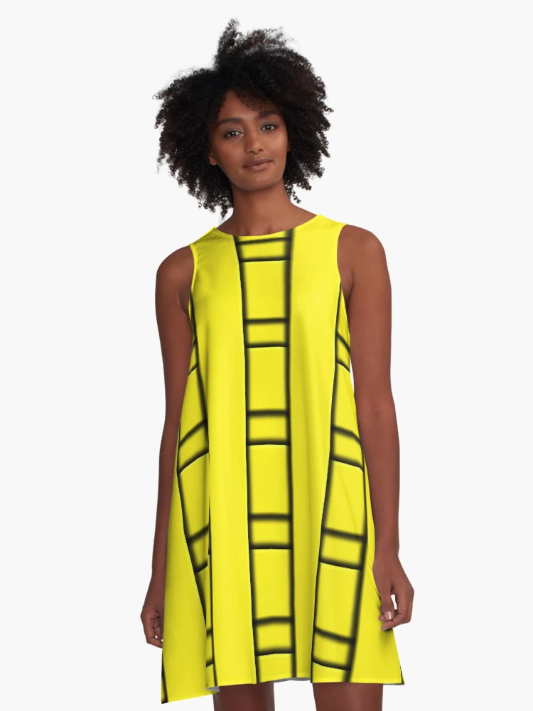 3D Yellow Geometric Abstract Pattern