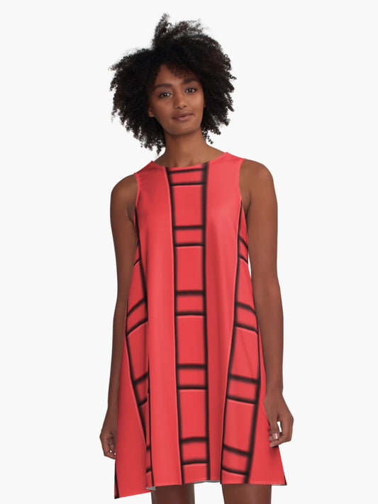 3D Red Geometric Abstract Pattern