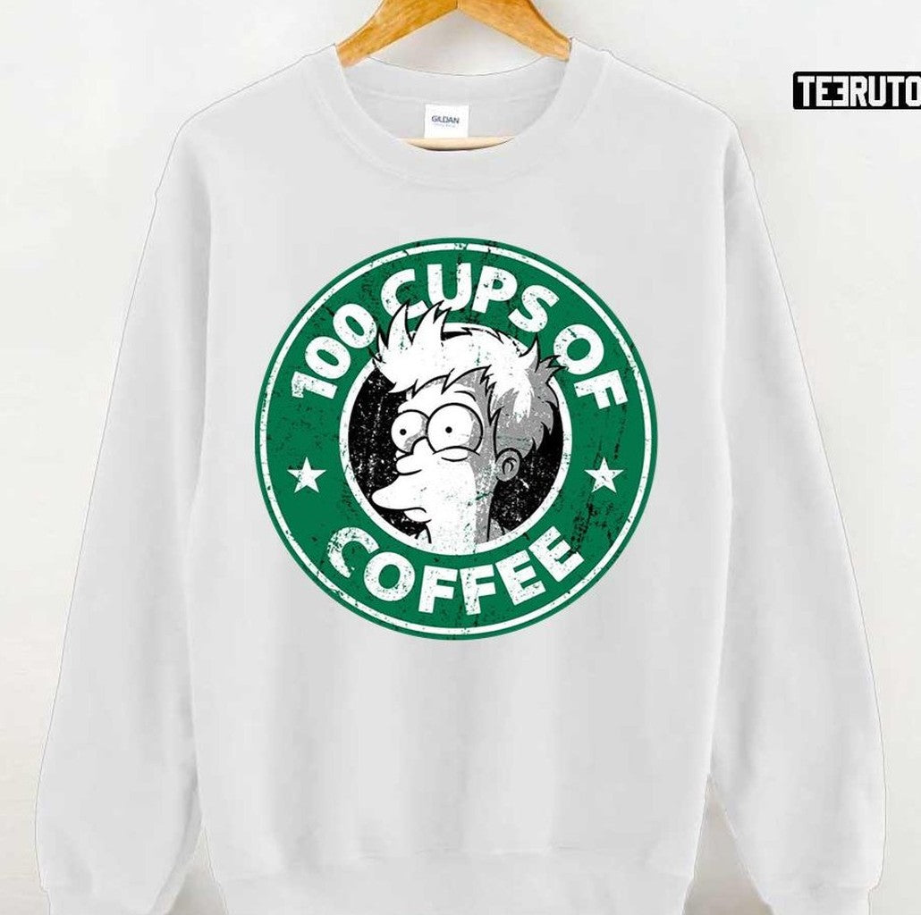 100 Cups Of Coffee Starbucks The Simpsons Unisex Hoodie