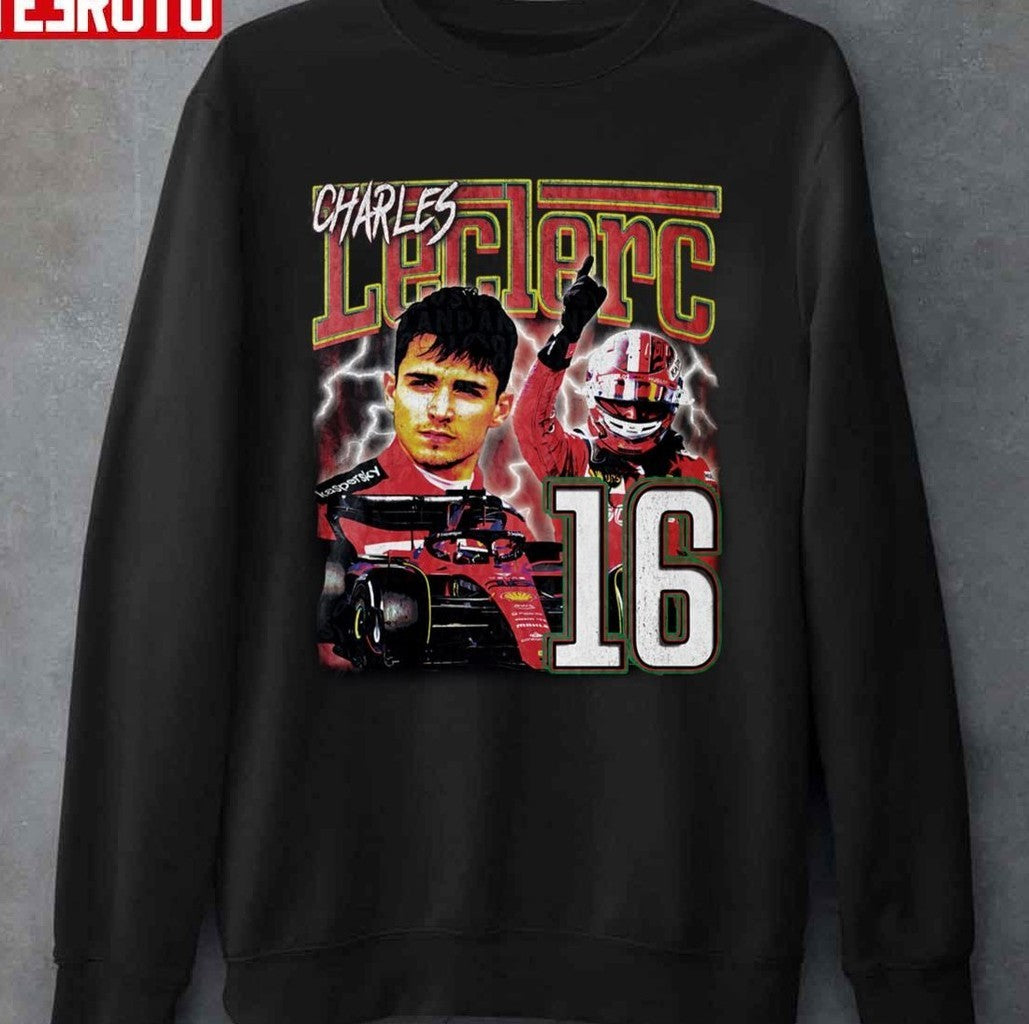 #16 Charles Leclerc Art Bootleg Unisex T-shirt